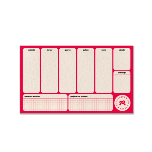 Planner semanal de mesa